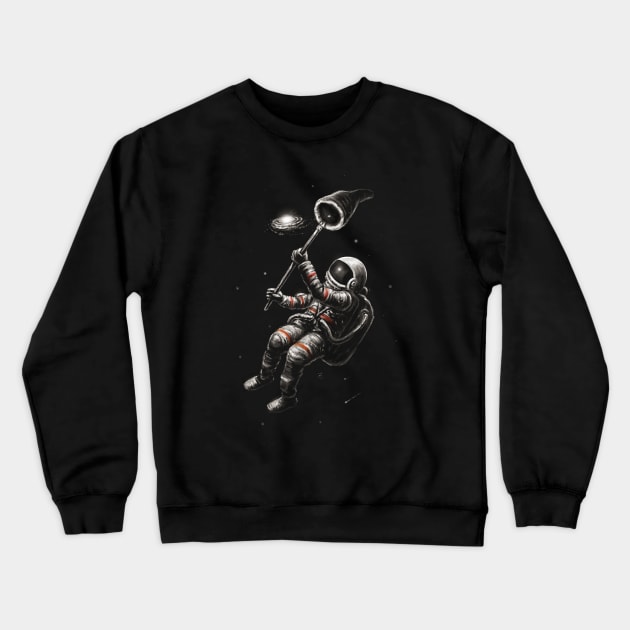 Catching A Galaxy Crewneck Sweatshirt by nicebleed